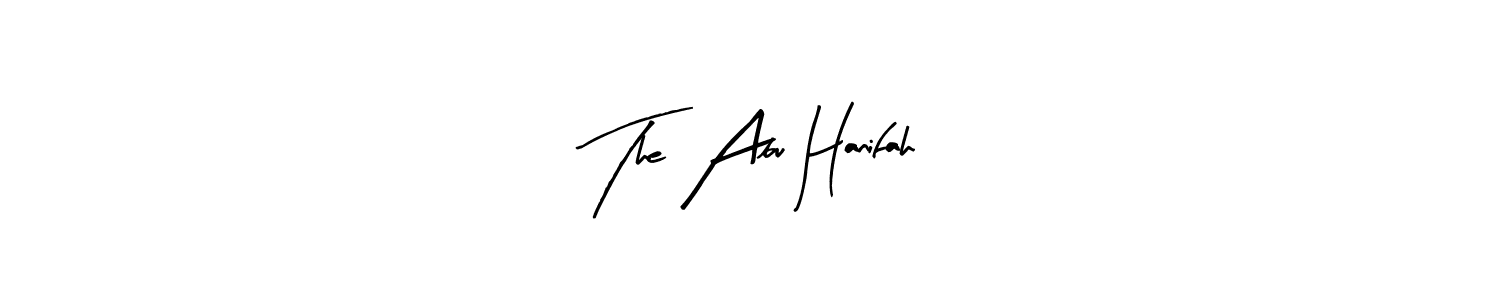 Arty Signature is a professional signature style that is perfect for those who want to add a touch of class to their signature. It is also a great choice for those who want to make their signature more unique. Get The Abu Hanifah name to fancy signature for free. The Abu Hanifah signature style 8 images and pictures png