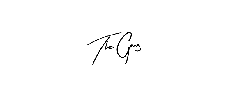 Arty Signature is a professional signature style that is perfect for those who want to add a touch of class to their signature. It is also a great choice for those who want to make their signature more unique. Get The Gang name to fancy signature for free. The Gang signature style 8 images and pictures png