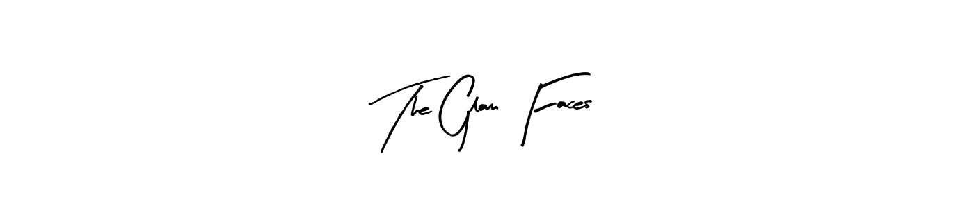 You should practise on your own different ways (Arty Signature) to write your name (The Glam Faces) in signature. don't let someone else do it for you. The Glam Faces signature style 8 images and pictures png