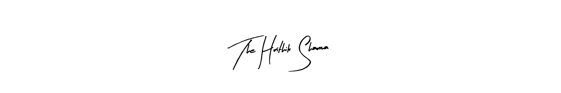 Similarly Arty Signature is the best handwritten signature design. Signature creator online .You can use it as an online autograph creator for name The Hrithik Sharma. The Hrithik Sharma signature style 8 images and pictures png