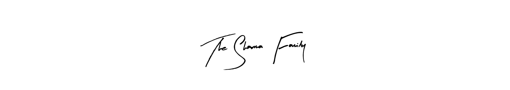 if you are searching for the best signature style for your name The Sharma Family. so please give up your signature search. here we have designed multiple signature styles  using Arty Signature. The Sharma Family signature style 8 images and pictures png