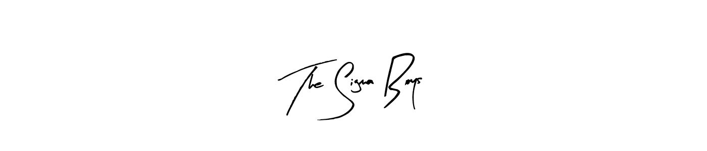 The best way (Arty Signature) to make a short signature is to pick only two or three words in your name. The name The Sigma Boys include a total of six letters. For converting this name. The Sigma Boys signature style 8 images and pictures png