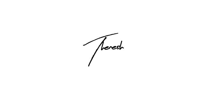 How to make Thenesh name signature. Use Arty Signature style for creating short signs online. This is the latest handwritten sign. Thenesh signature style 8 images and pictures png