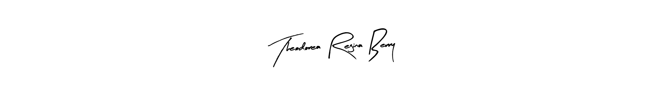 Theodorea Regina Berry stylish signature style. Best Handwritten Sign (Arty Signature) for my name. Handwritten Signature Collection Ideas for my name Theodorea Regina Berry. Theodorea Regina Berry signature style 8 images and pictures png