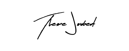 A modern signature idea for name Theone Joubert using Arty Signature font. Clean strokes and elegant curves make it stand out instantly. Theone Joubert signature style 8 images and pictures png
