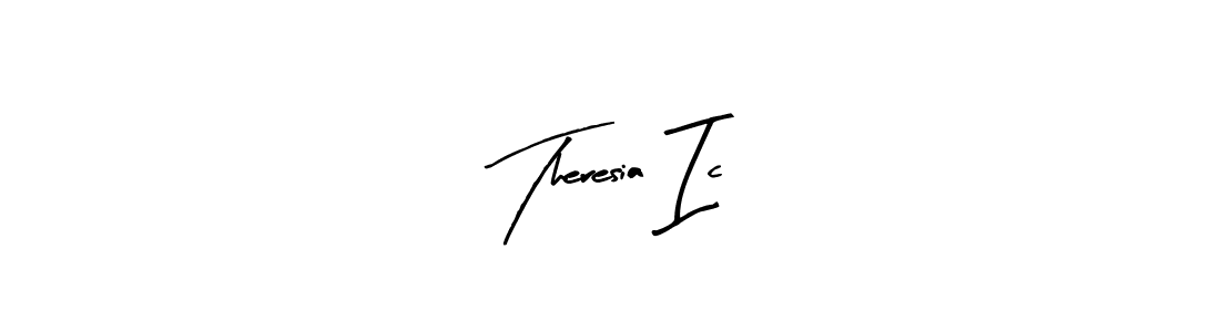 Theresia Ic stylish signature style. Best Handwritten Sign (Arty Signature) for my name. Handwritten Signature Collection Ideas for my name Theresia Ic. Theresia Ic signature style 8 images and pictures png