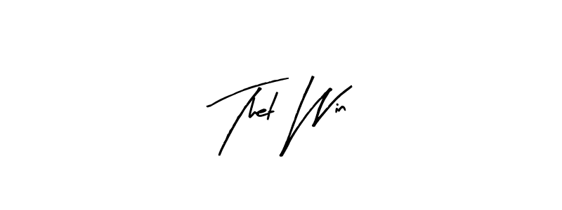 Also we have Thet Win name is the best signature style. Create professional handwritten signature collection using Arty Signature autograph style. Thet Win signature style 8 images and pictures png