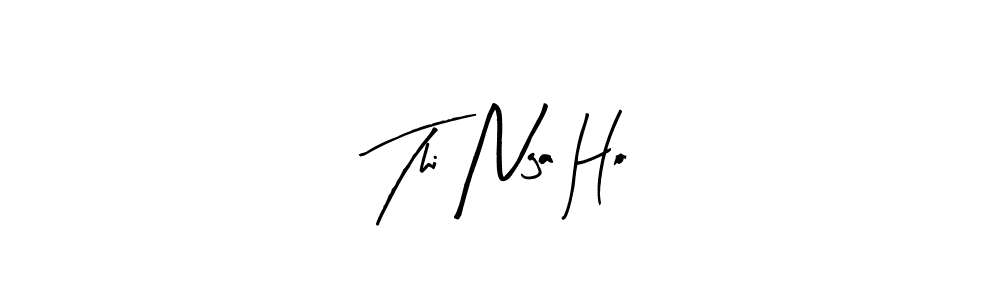 This is the best signature style for the Thi Nga Ho name. Also you like these signature font (Arty Signature). Mix name signature. Thi Nga Ho signature style 8 images and pictures png