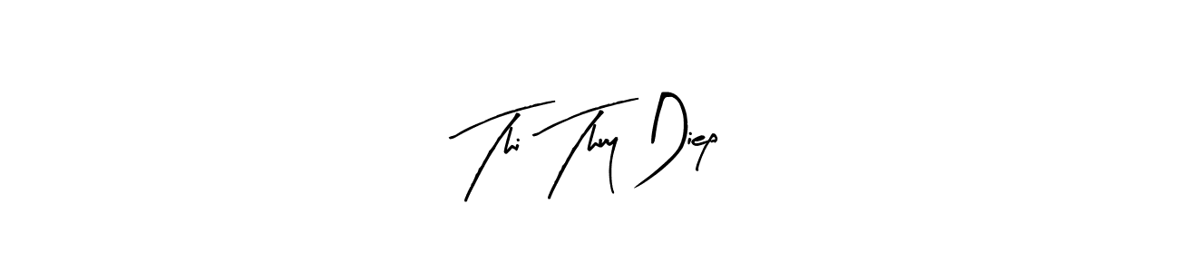 The best way (Arty Signature) to make a short signature is to pick only two or three words in your name. The name Thi Thuy Diep include a total of six letters. For converting this name. Thi Thuy Diep signature style 8 images and pictures png