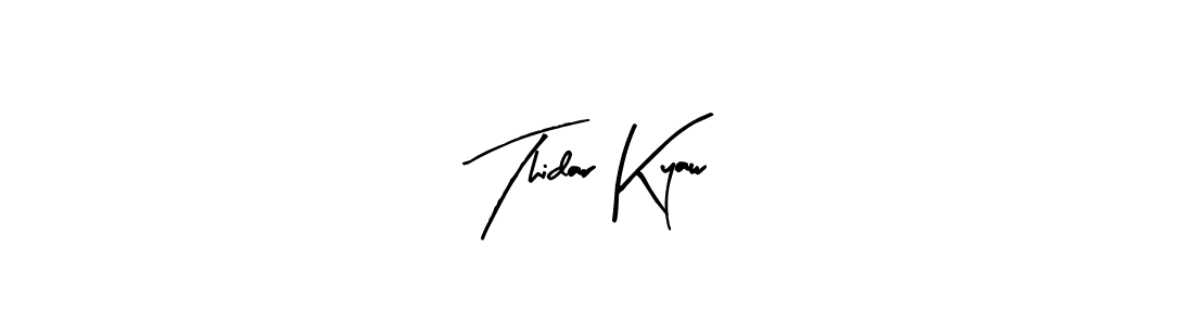 Use a signature maker to create a handwritten signature online. With this signature software, you can design (Arty Signature) your own signature for name Thidar Kyaw. Thidar Kyaw signature style 8 images and pictures png