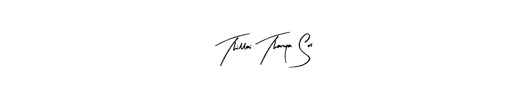 How to make Thillai Thanya Sri name signature. Use Arty Signature style for creating short signs online. This is the latest handwritten sign. Thillai Thanya Sri signature style 8 images and pictures png