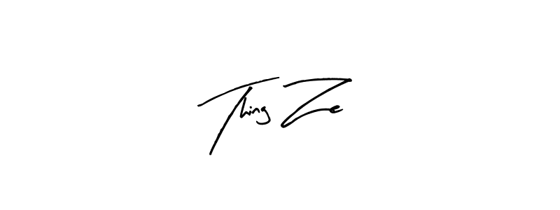 Make a beautiful signature design for name Thing Ze. With this signature (Arty Signature) style, you can create a handwritten signature for free. Thing Ze signature style 8 images and pictures png