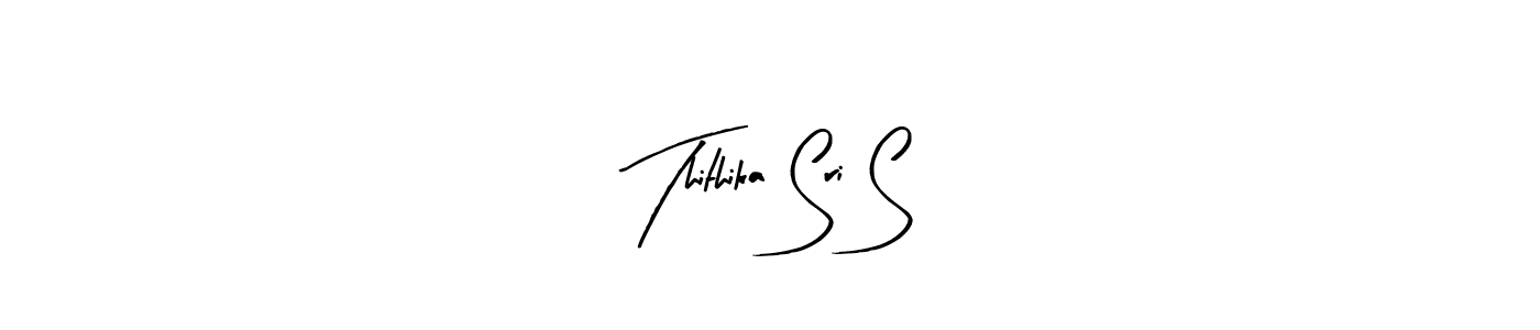 Similarly Arty Signature is the best handwritten signature design. Signature creator online .You can use it as an online autograph creator for name Thithika Sri S. Thithika Sri S signature style 8 images and pictures png