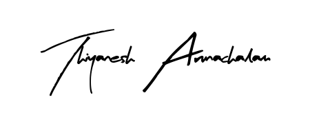 Transform the name Thiyanesh Arunachalam into a signature masterpiece using Arty Signature font. Ideal for photographers, artists, and creators looking for watermarks. Thiyanesh Arunachalam signature style 8 images and pictures png