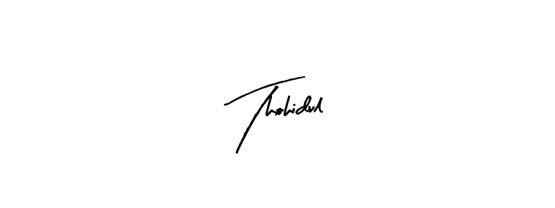 Arty Signature is a professional signature style that is perfect for those who want to add a touch of class to their signature. It is also a great choice for those who want to make their signature more unique. Get Thohidul name to fancy signature for free. Thohidul signature style 8 images and pictures png
