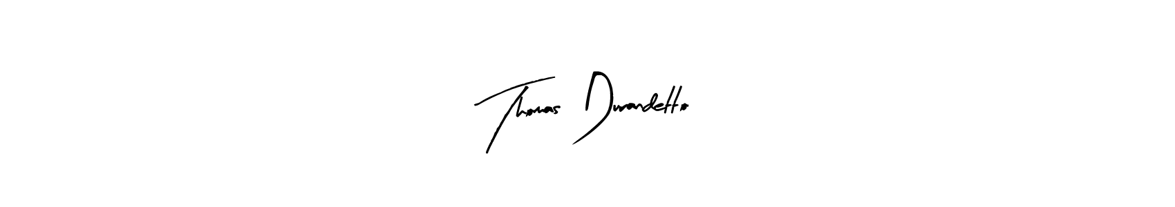 How to make Thomas Durandetto name signature. Use Arty Signature style for creating short signs online. This is the latest handwritten sign. Thomas Durandetto signature style 8 images and pictures png