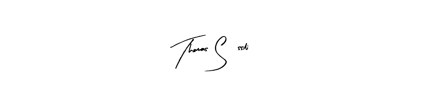 Arty Signature is a professional signature style that is perfect for those who want to add a touch of class to their signature. It is also a great choice for those who want to make their signature more unique. Get Thomas Süssli name to fancy signature for free. Thomas Süssli signature style 8 images and pictures png