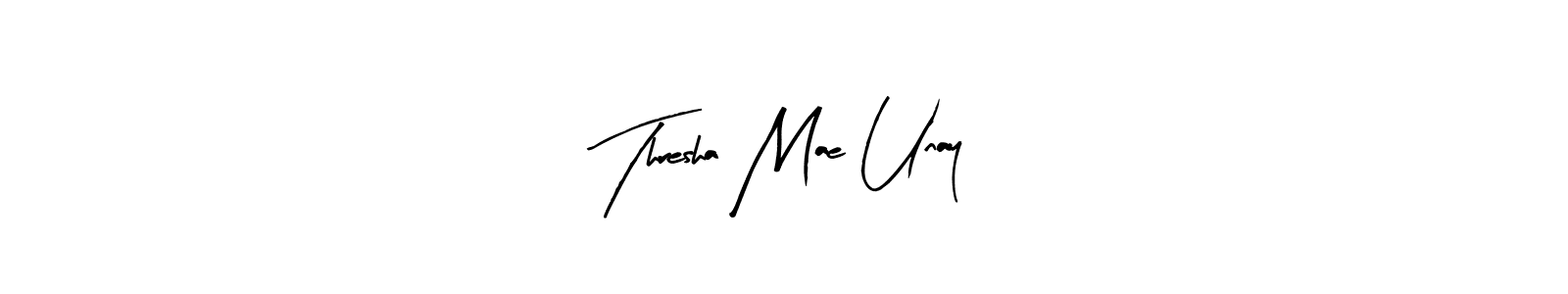 How to make Thresha Mae Unay signature? Arty Signature is a professional autograph style. Create handwritten signature for Thresha Mae Unay name. Thresha Mae Unay signature style 8 images and pictures png