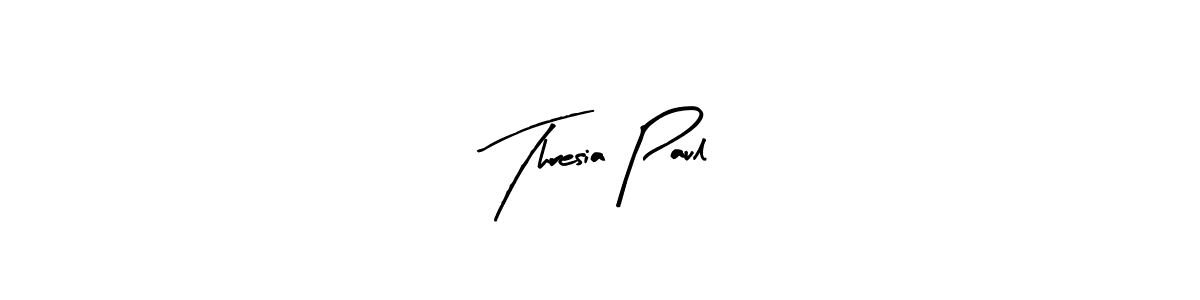 Design your own signature with our free online signature maker. With this signature software, you can create a handwritten (Arty Signature) signature for name Thresia Paul. Thresia Paul signature style 8 images and pictures png