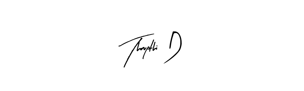 Arty Signature is a professional signature style that is perfect for those who want to add a touch of class to their signature. It is also a great choice for those who want to make their signature more unique. Get Thrupthi D name to fancy signature for free. Thrupthi D signature style 8 images and pictures png