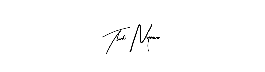 Make a beautiful signature design for name Thuli Nyawo. With this signature (Arty Signature) style, you can create a handwritten signature for free. Thuli Nyawo signature style 8 images and pictures png