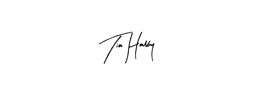 You should practise on your own different ways (Arty Signature) to write your name (Tia Halby) in signature. don't let someone else do it for you. Tia Halby signature style 8 images and pictures png