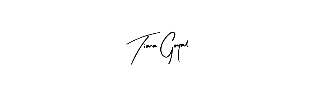 Make a beautiful signature design for name Tiana Goyal. With this signature (Arty Signature) style, you can create a handwritten signature for free. Tiana Goyal signature style 8 images and pictures png
