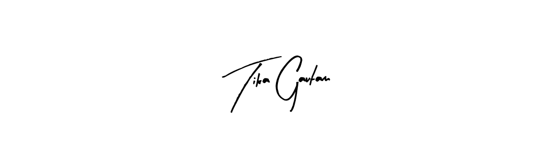 Make a beautiful signature design for name Tika Gautam. With this signature (Arty Signature) style, you can create a handwritten signature for free. Tika Gautam signature style 8 images and pictures png