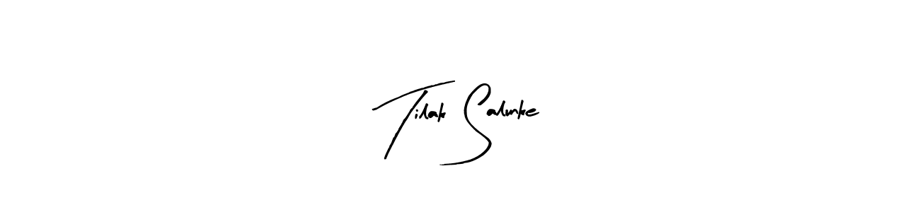 Make a beautiful signature design for name Tilak Salunke. With this signature (Arty Signature) style, you can create a handwritten signature for free. Tilak Salunke signature style 8 images and pictures png