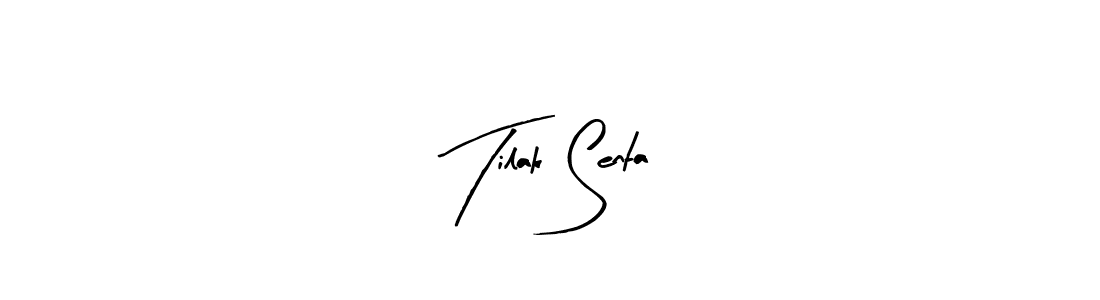 The best way (Arty Signature) to make a short signature is to pick only two or three words in your name. The name Tilak Senta include a total of six letters. For converting this name. Tilak Senta signature style 8 images and pictures png