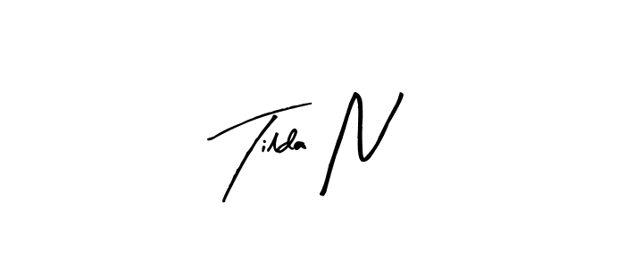 Make a beautiful signature design for name Tilda N. With this signature (Arty Signature) style, you can create a handwritten signature for free. Tilda N signature style 8 images and pictures png