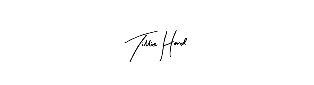 How to make Tillie Hand name signature. Use Arty Signature style for creating short signs online. This is the latest handwritten sign. Tillie Hand signature style 8 images and pictures png