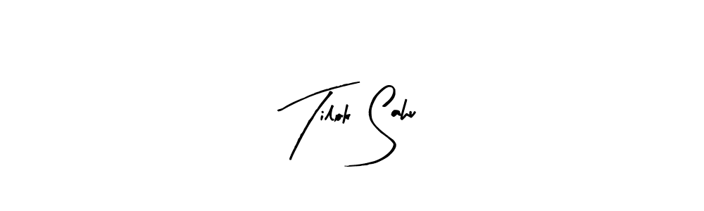 How to make Tilok Sahu name signature. Use Arty Signature style for creating short signs online. This is the latest handwritten sign. Tilok Sahu signature style 8 images and pictures png