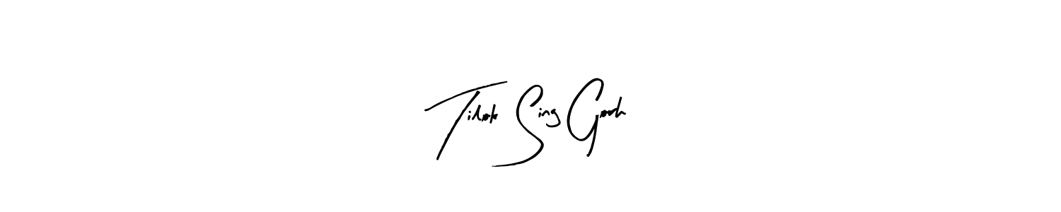 This is the best signature style for the Tilok Sing Gorh name. Also you like these signature font (Arty Signature). Mix name signature. Tilok Sing Gorh signature style 8 images and pictures png