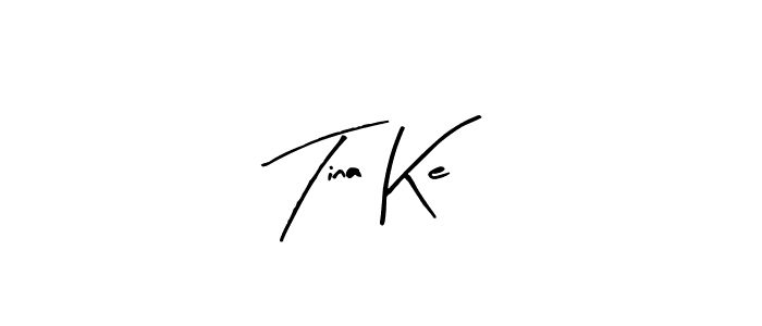 How to make Tina Ke name signature. Use Arty Signature style for creating short signs online. This is the latest handwritten sign. Tina Ke signature style 8 images and pictures png