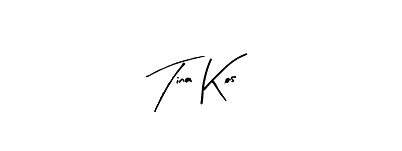 You should practise on your own different ways (Arty Signature) to write your name (Tina Kos) in signature. don't let someone else do it for you. Tina Kos signature style 8 images and pictures png