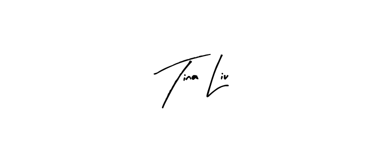 Tina Liu stylish signature style. Best Handwritten Sign (Arty Signature) for my name. Handwritten Signature Collection Ideas for my name Tina Liu. Tina Liu signature style 8 images and pictures png