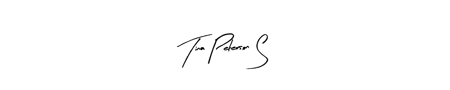 The best way (Arty Signature) to make a short signature is to pick only two or three words in your name. The name Tina Peterson S include a total of six letters. For converting this name. Tina Peterson S signature style 8 images and pictures png