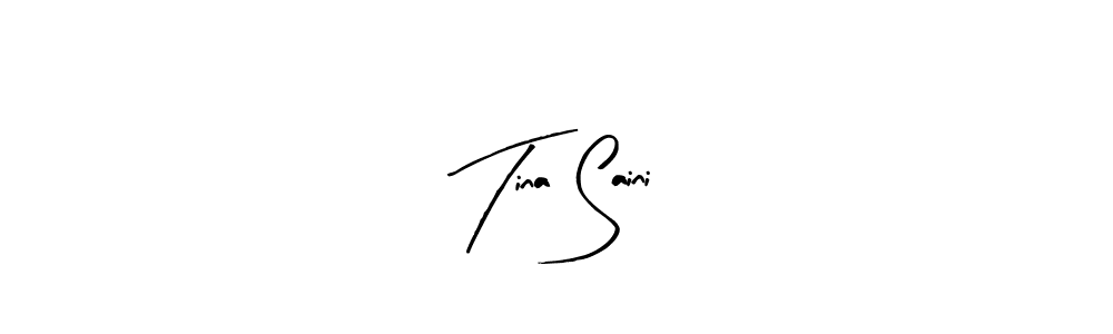 Similarly Arty Signature is the best handwritten signature design. Signature creator online .You can use it as an online autograph creator for name Tina Saini. Tina Saini signature style 8 images and pictures png