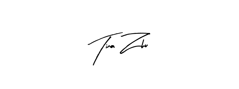 Make a beautiful signature design for name Tina Zhu. With this signature (Arty Signature) style, you can create a handwritten signature for free. Tina Zhu signature style 8 images and pictures png