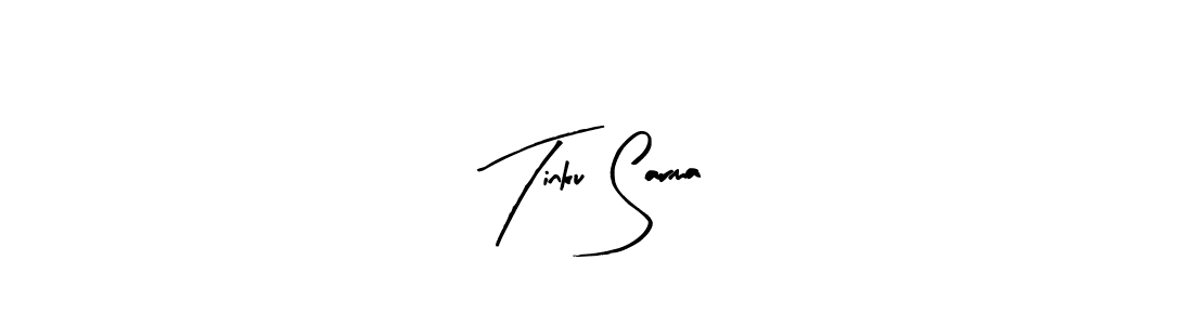 How to make Tinku Sarma name signature. Use Arty Signature style for creating short signs online. This is the latest handwritten sign. Tinku Sarma signature style 8 images and pictures png