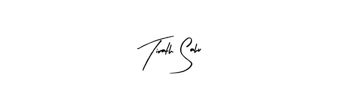 You should practise on your own different ways (Arty Signature) to write your name (Tirath Sahu) in signature. don't let someone else do it for you. Tirath Sahu signature style 8 images and pictures png