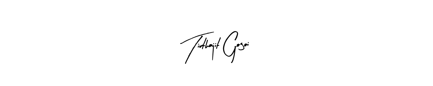 Use a signature maker to create a handwritten signature online. With this signature software, you can design (Arty Signature) your own signature for name Tirthajit Gogoi. Tirthajit Gogoi signature style 8 images and pictures png