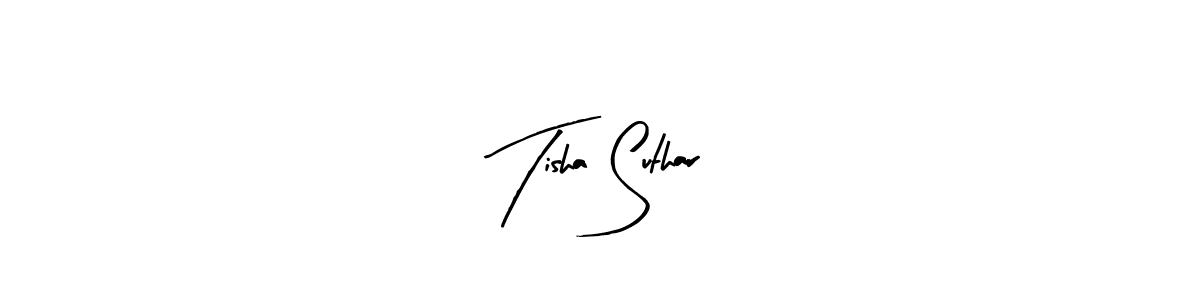 How to make Tisha Suthar signature? Arty Signature is a professional autograph style. Create handwritten signature for Tisha Suthar name. Tisha Suthar signature style 8 images and pictures png