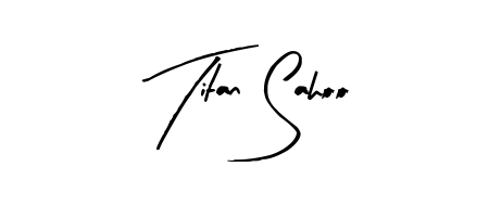 A sleek calligraphic signature for name Titan Sahoo utilizing Arty Signature styling. Great for adding personal signatures to photos and art. Titan Sahoo signature style 8 images and pictures png