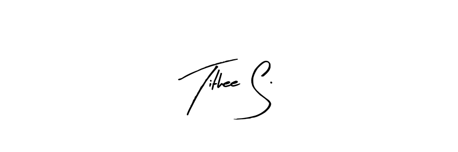 Tithee S. stylish signature style. Best Handwritten Sign (Arty Signature) for my name. Handwritten Signature Collection Ideas for my name Tithee S.. Tithee S. signature style 8 images and pictures png