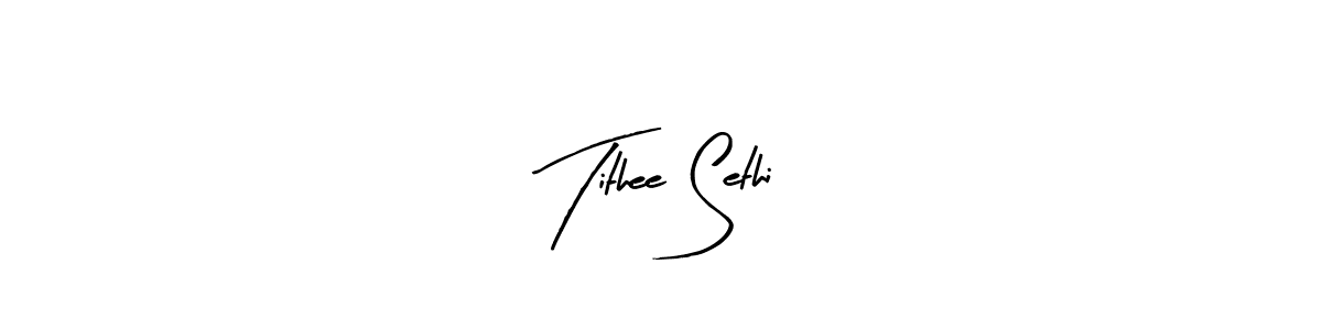 Tithee Sethi stylish signature style. Best Handwritten Sign (Arty Signature) for my name. Handwritten Signature Collection Ideas for my name Tithee Sethi. Tithee Sethi signature style 8 images and pictures png