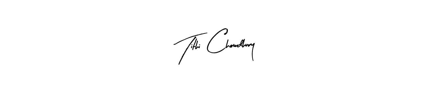 Create a beautiful signature design for name Tithi Chowdhury. With this signature (Arty Signature) fonts, you can make a handwritten signature for free. Tithi Chowdhury signature style 8 images and pictures png