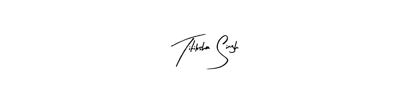 How to Draw Titiksha Singh signature style? Arty Signature is a latest design signature styles for name Titiksha Singh. Titiksha Singh signature style 8 images and pictures png