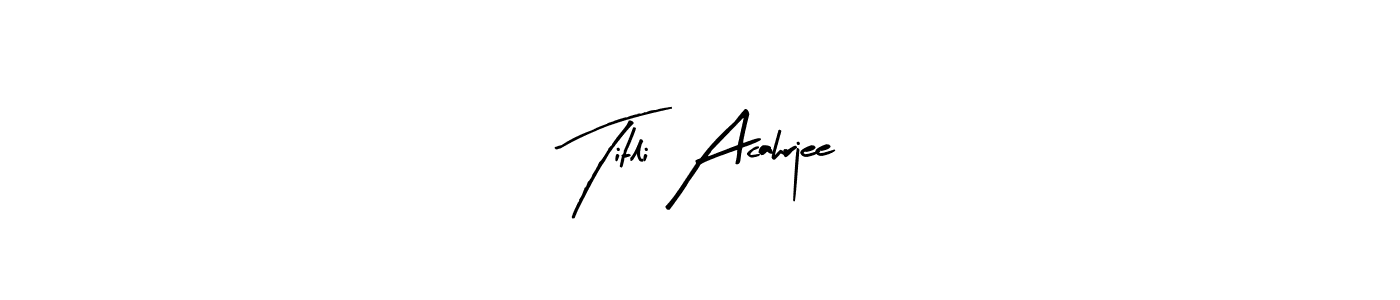 Here are the top 10 professional signature styles for the name Titli Acahrjee. These are the best autograph styles you can use for your name. Titli Acahrjee signature style 8 images and pictures png